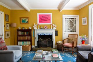 The same colour has been used in Olivia Laing's eclectic living room in her Georgian house in Suffolk.  buttongroup  Buy...
