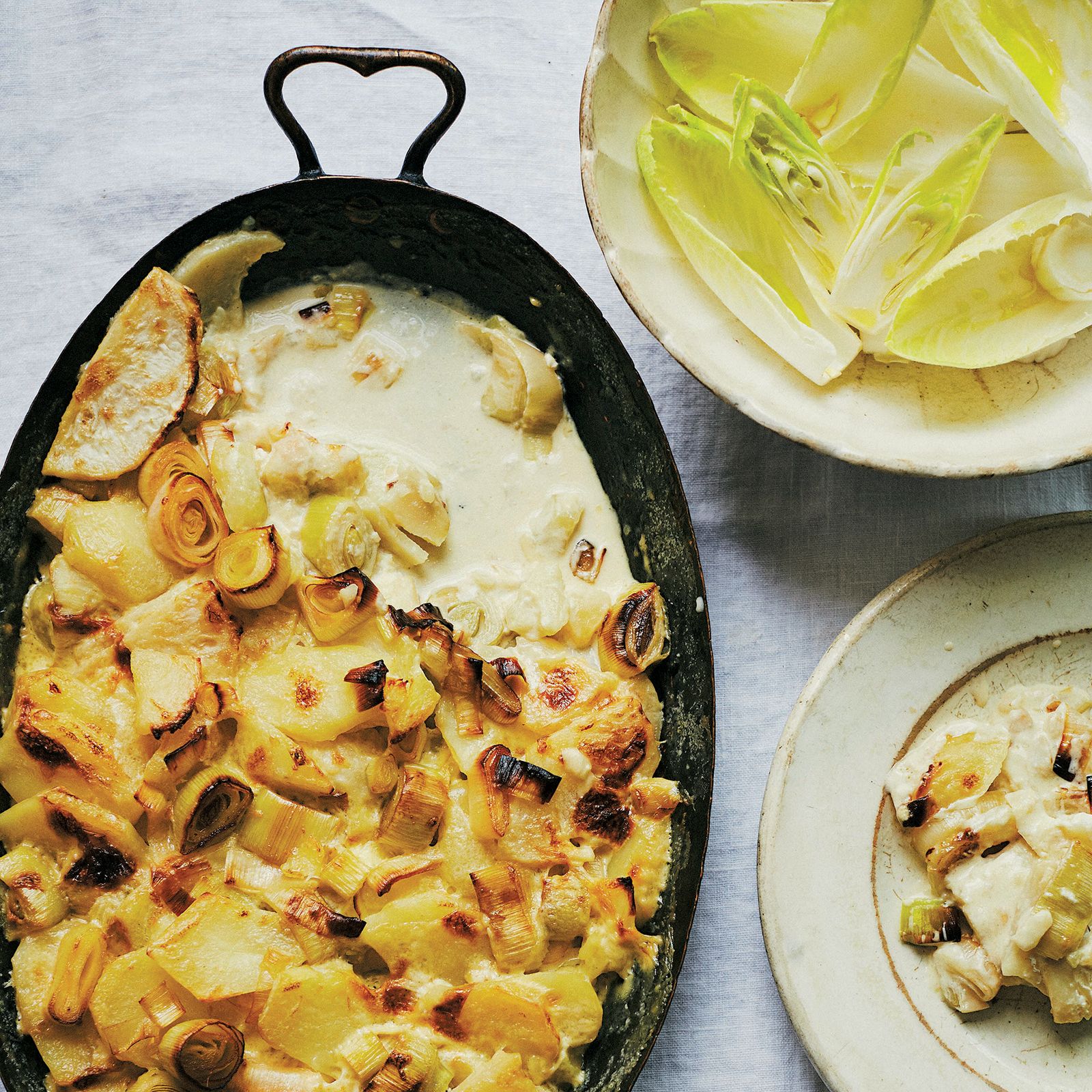 Smoked haddock and celeriac gratin