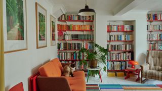 Ahmed Hassan and Atticus Branch's maisonette is a study in graphic colour. In the downstairs sitting room the...
