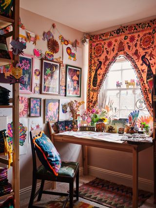 In Simon Hutchinson's studio the walls are also painted in Little Greene's ‘Masquerade Mid. It makes a perfect backdrop...