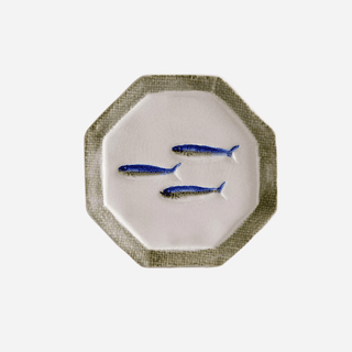 Image may contain Animal Fish Sea Life Art Porcelain Pottery Herring and Plate